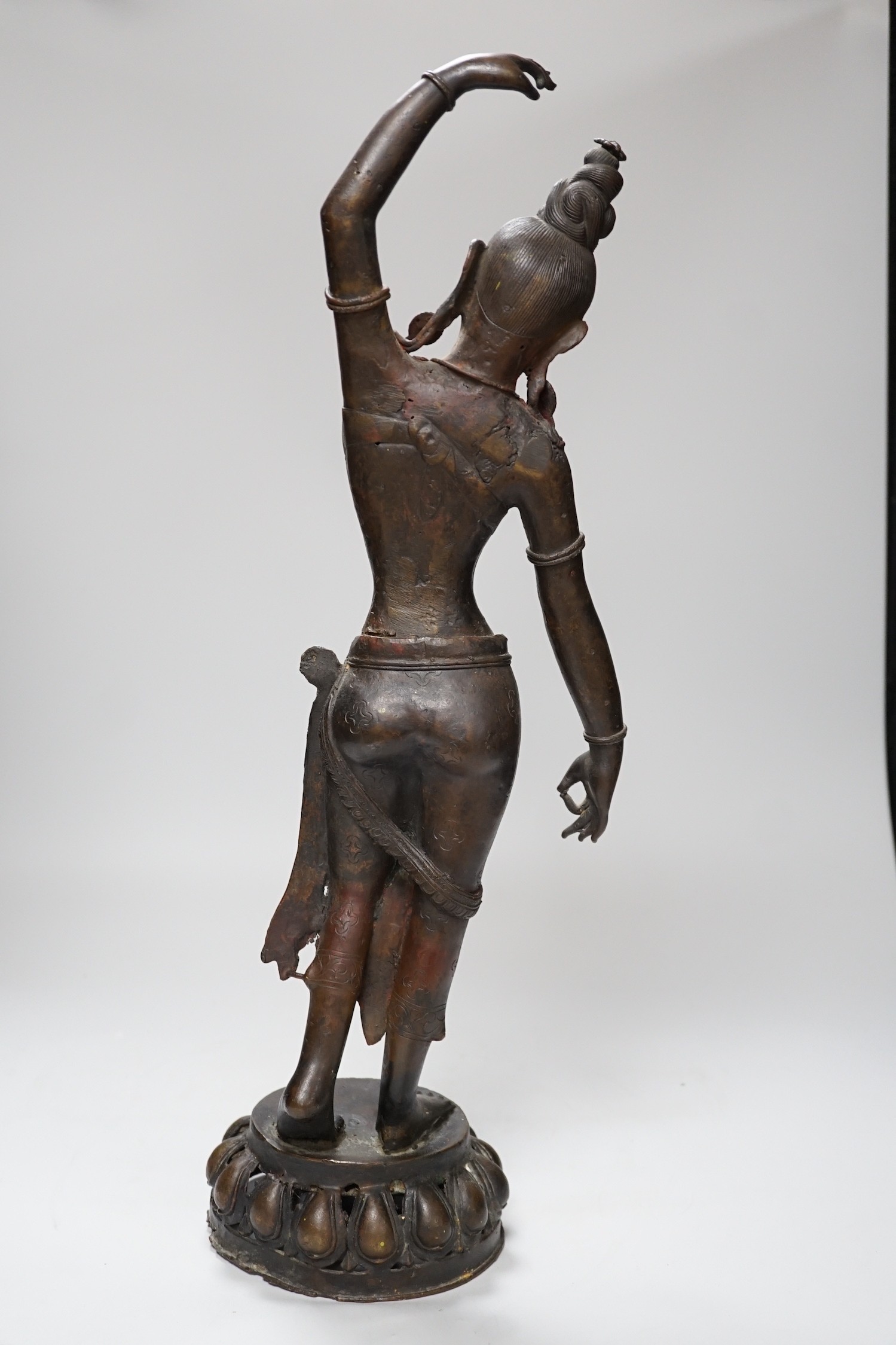 An Indian bronze figure of Parvati. 53cm tall